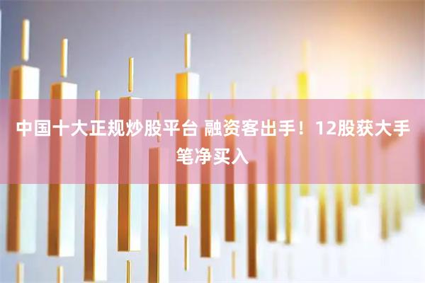 中国十大正规炒股平台 融资客出手！12股获大手笔净买入